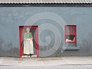 Irish Cottage With Painted Doors and Windows