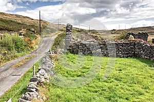 Irish Country Road by Church Ruins