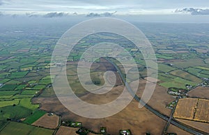 Irish countryside aerial view