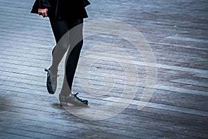 Irish Dancer with a Black Dress