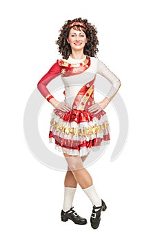 Irish dancer in hard shoes