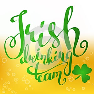 Irish drinking team banner