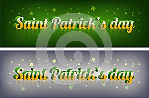 Irish elegant Saint Patrick day typography