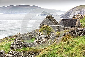 Irish Farmhouse Ruin on Cliff