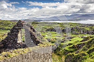 Irish Farmhouse Ruin on Kenmare Bay