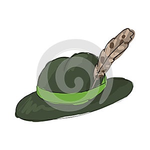 Irish hat icon, cartoon style