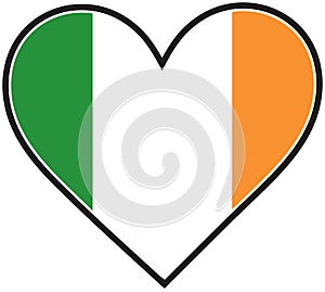 Irlandesa corazón bandera 