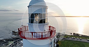 Irish lighthouse against the sunset 4k fantastic lighthouse