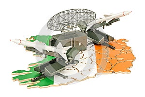 Irish missile defence system concept, 3D rendering photo