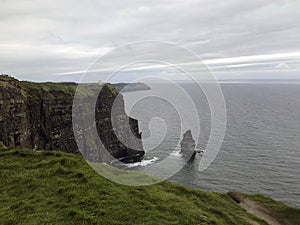 Most famous Irish landscape Cliffs of Moher, Burren, Clare, Ireland