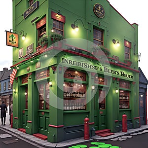 Irish Pub at dusk