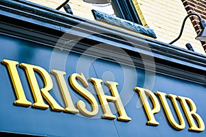Irish Pub Words on Building