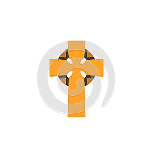 Irish religious cross flat icon