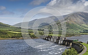 Irish rural landscape near the village of Cahersiveen in southern Ireland.