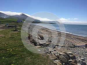 Irish sea view from Dina Dinlle beach near Carnarfon