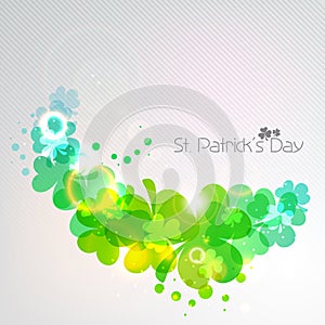 Irish shamrock leaves background for Happy St. Patrick's Day. EP