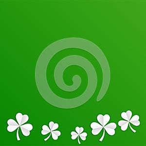 Irish shamrock leaves background for Happy St. Patrick`s Day. EPS 10. Ecology concept.