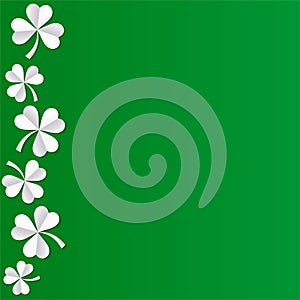 Irish shamrock leaves background for Happy St. Patrick`s Day. EPS 10. Ecology concept.