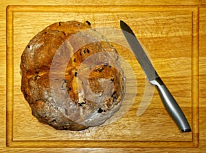 Irish Soda Bread and serrated bread knife