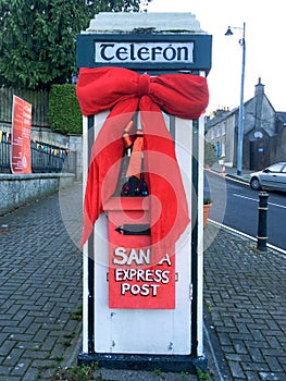 Irish Telephone Box at Christmas