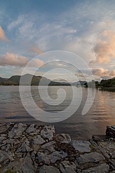 Irish Twilight Sunset over Lough Leane on the Ring of Kerry in Killarney Ireland