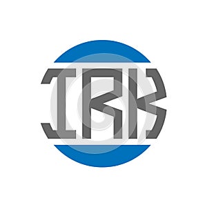 IRK letter logo design on white background. IRK creative initials circle logo concept. IRK letter design