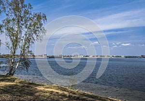 Irkutsk city, hydroelectric dam, Angara river