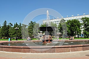 Irkutsk. At a fountain