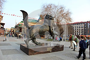 Irkutsk, genre sculpture Babr