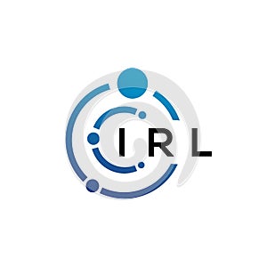 IRL letter technology logo design on white background. IRL creative initials letter IT logo concept. IRL letter design photo