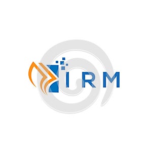 IRM credit repair accounting logo design on white background. IRM creative initials Growth graph letter logo concept. IRM business photo