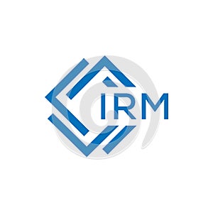IRM letter logo design on white background. IRM creative circle letter logo concep photo