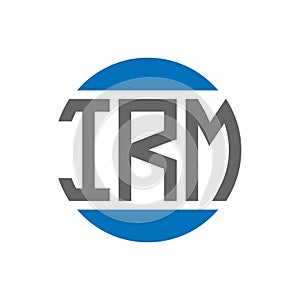 IRM letter logo design on white background. IRM creative initials circle logo concept. IRM letter design photo