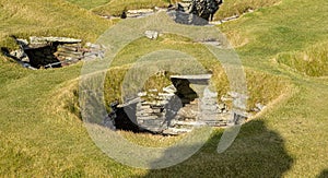 An Iron Age building in Jarlshof, Shetland