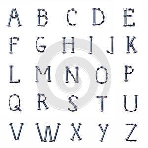 Iron alphabet.