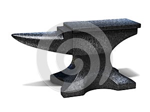 Iron anvil 3d isolated illustration