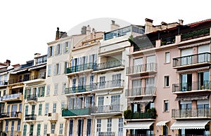 Iron Balconies on Pink Buildings