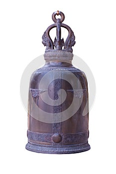 Iron bell in temple from thailand isolate