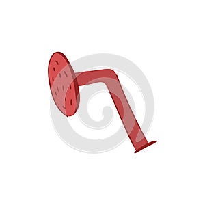 iron bent nail cartoon vector illustration