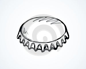 Iron bottle cap. Vector drawing