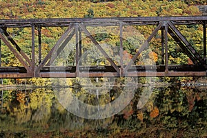 An iron bridge in Brattleboro, Vermont