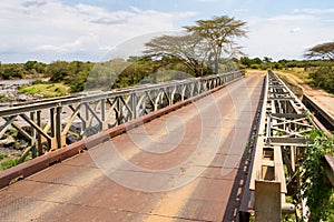 Iron Bridge on the Mara River between Maasai Mara Park in North