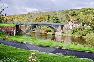 An iron bridge over river Severn