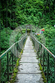 The iron bridge, Sikkim, India