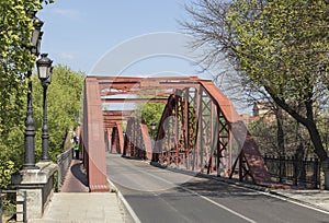 iron bridge in Talavera de la Reina, Toledo, Spain