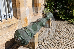 Iron cannon barrel in Veste Coburg