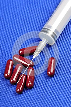 Iron capsules and injection