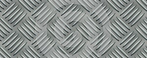 Iron checkerplate industry realistic grey seamless pattern