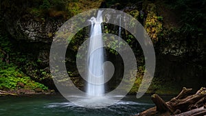 Iron Creek Falls In Pacific Northwest United States