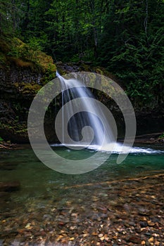 Iron Creek Falls In Pacific Northwest United States